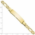 thumbnail image 3 of 10K Yellow Gold Figaro Link Id Bracelet (8 X 9.35) Made In United States 10lid81-8, 3 of 5