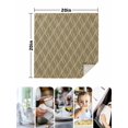 thumbnail image 4 of Brown Stripes Cloth Napkins Set of 4 Reusable Dinner Napkins, Simple Geometric Modern Monochrome Cocktail Napkin Washable Table Napkins for Wedding/Holiday Party/Baby Shower 20"x20", 4 of 7