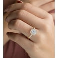 thumbnail image 3 of Gorgeous Moissanite Halo Emerald Cut Diamond Ring Bridal Promise Ring Plated Women's Yellow Gold Ring Wedding Set, 3 of 4