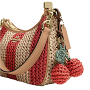 Coach Women's Teri Shoulder Bag With Stripes And Charm