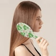 thumbnail image 3 of Green Frog Cartoon Detangling Hair Brush with Round-Tip Bristles for Women & Men - Gentle Anti-Frizz Paddle Brush for Wet/Dry Hair, 3 of 5