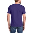 thumbnail image 4 of Hanes Men Beefy-T Heavyweight Cotton Crew Neck T-Shirt, Short Sleeve, Purple, 1-Pack, Sizes S-3XL, 4 of 5