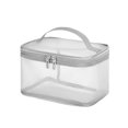 thumbnail image 1 of For Girls Portable Mesh Travel Wash Bag Large Capacity Fashion Handbag Toiletry Bag Women Cosmetic Bag Korean Storage Bag Zipper Makeup Bag GREY 1-LAYER, 1 of 8