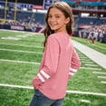 thumbnail image 6 of Pink Girls Long Sleeve Soccer Shirt Youth Heart Graphic Tee for Kids Casual Crewneck Relaxed Fit Top,Size 3-4 T, 6 of 6
