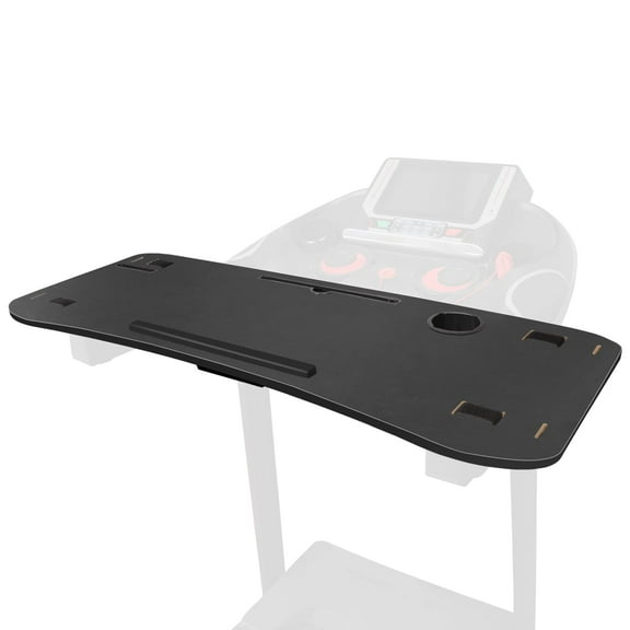 LUCKUP Treadmill Desk Attachment, Universal Walking Laptop Holder Desk 39" L x 15" W Ergonomic Platform Workstation for Treadmill with Cup Holder, Laptop/Tablet Stand, Black