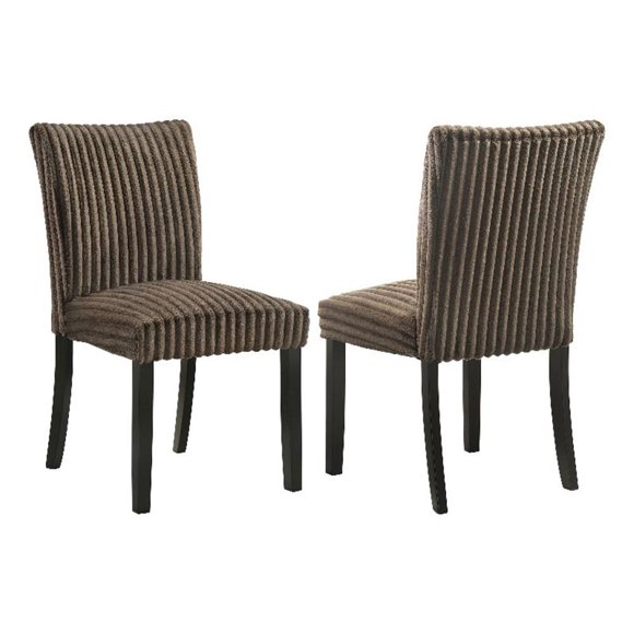 Coaster Dermott 20.25'' Fabric Upholstered Dining Side Chair in Chocolate