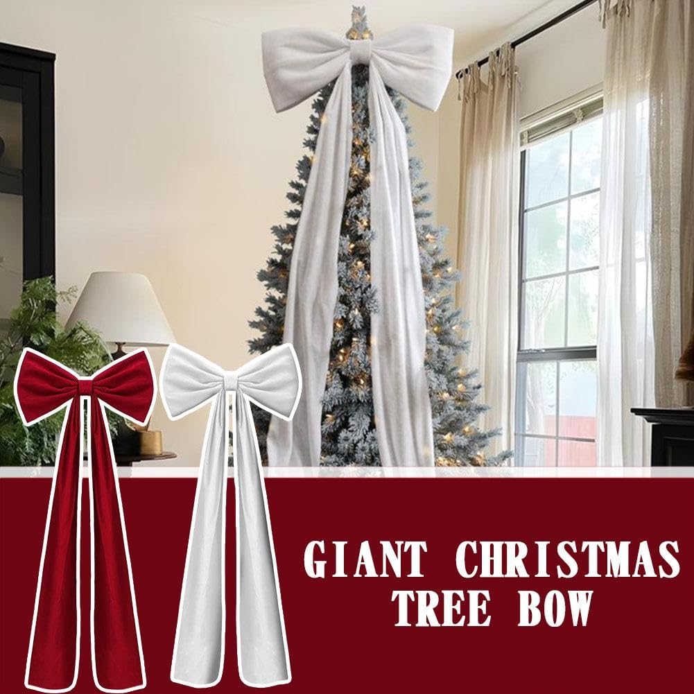 Christmas Decorations - Christmas Decor,6Ft Xmas Tree Giant Flannel Bow for XmasTree,Big Red Flannel Bow for Tree Topper Window Wall Mantle,Indoor Room Party Valentines Xmas Decor(Black)
