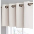thumbnail image 2 of Nicole - 1 Straight Valance Curtain Panel - Premium Grommet Blackout Drape - Solid Thermal Insulated Draperies - Ideal for Any Room and Bedroom (54" W x 18" L, Ivory), 2 of 2