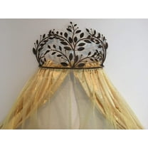 Octorose Metal Wall Teester Bed Canopy Drapery Bed Crown Hardware (29x12x18inch)(TREE-Cherry-B7M9)