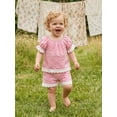 thumbnail image 5 of BemeyourBBs Toddler Baby Girl Summer Clothes Cute Infant Baby Girls Plaid Gingham Outfit Shorts Set Lace Trim Short Sleeve Shirt Tops and Pockets Shorts Toddler Girl 2 Piece Summer Outfit, 5 of 9