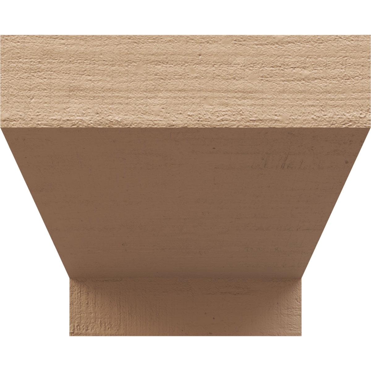 10"W x 20"D x 10"H Wide Clemmons Rough Cedar Woodgrain TimberThane Corbel, Primed Tan