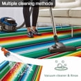 thumbnail image 5 of Mexican Stripes Outdoor Rug for Patio/Deck/Porch, Non-Slip Large Area Rug 5 x 8 Ft, Colorful Striped Mexican Fiesta Theme Indoor Outdoor Rugs Washable Area Rugs, Reversible Camping Rug Carpet Runner, 5 of 8