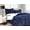 Navy, variant on Mocassi Heavy Weight Plaid Pattern 3PC Comforter Set - Micromink Sherpa-Backing, Down Alternative Micro-Suede, 3-Piece Comforter Set, King/California King, Burgundy