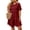 Red plus size boho mini dress a1, variant on Uscallm Women Plus Size Flowy Ruffle Mini Dresses Short Sleeve Round Neck Boho Casual Summer Travel Beach Sundresses, Mint Green XL
