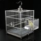 thumbnail image 2 of Baño para pájaros, cubo transparente, caja de baño para pájaros, jaula de ducha para pájaros pequeños, loros, gorriones Myna, 2 of 5