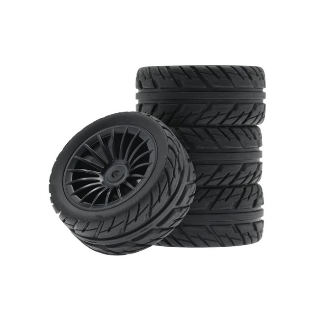 Vogacara Control remoto Car Racing Vehicle Upgrade Part Supplies Reemplazo para UDI 1601 1602 SG1603 1604 Negro 4 Piezas Neumáticos Type2 NO2 Vogacara FN010308-04