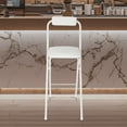 thumbnail image 6 of Foldable Bar Chair, White Tall Folding Stool, Freestanding Portable Stool for Home Balcony Restaurant Bar, 6 of 14