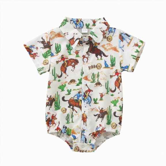 Hessimy Baby Boys Summer Romper Onesie Infant Newborn Floral Ruffled Sleeveless Bodysuit,Comfy,Play Wear(Green,0-3 Months)