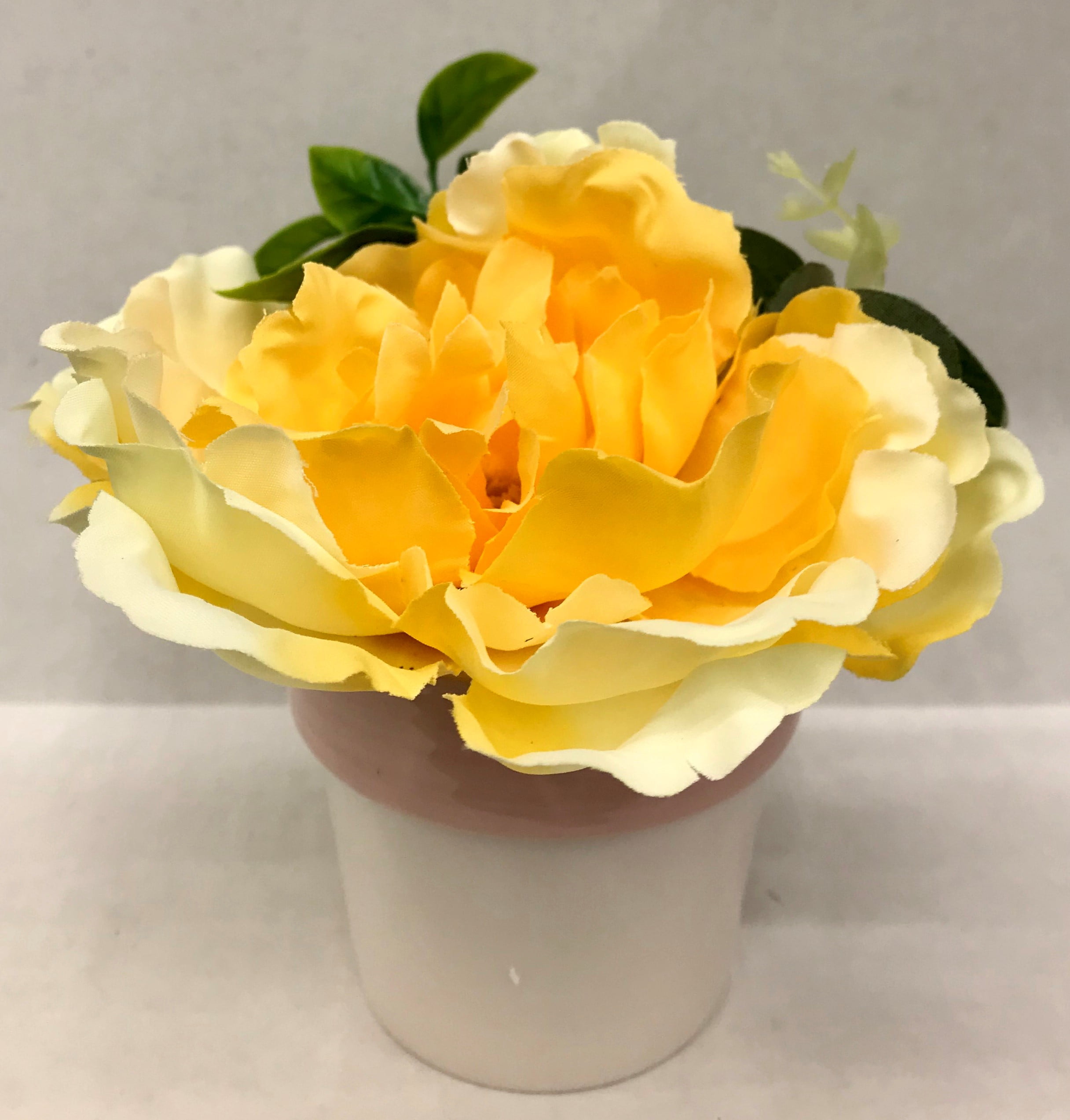 Way To Celebrate Yellow Flower Pot.