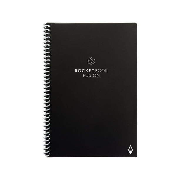 Cuaderno Inteligente, 7 estilos de página diferentes, Reutilizable negro Rocketbook Fusion