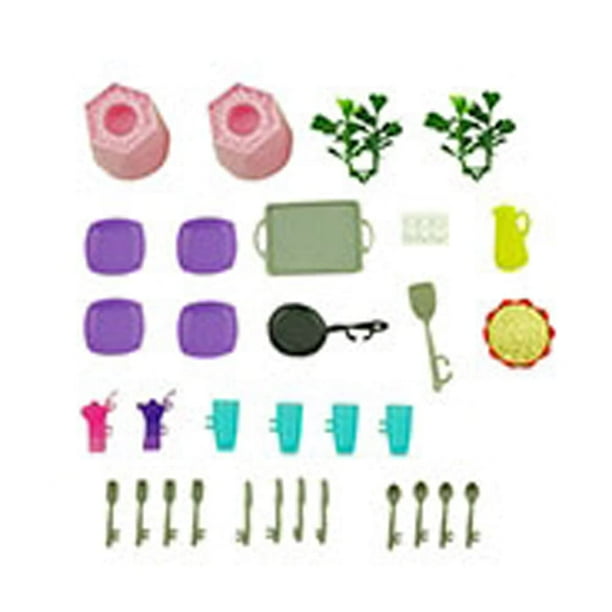 Barbie Replacement Parts Doll Dreamhouse - GRG93 ~ Replacement Dishes, Cookware, Food, Plants and Plant Holders Barbie -
