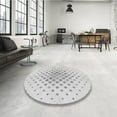 thumbnail image 3 of Ahgly Company Indoor Square Patterned Platinum Gray Area Rugs, 5' Square, 3 of 6