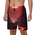 thumbnail image 1 of Fotbe Red Moon Lava Traje de Baño para Hombre – Shorts de Natación de Secado Rápido con Forro y Bolsillos-Medium, 1 of 6