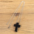 thumbnail image 6 of COAI Religious Jewelry Howlite Obsidian Stone Yin Yang Cross Couples Pendant Necklaces, 6 of 6