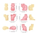 thumbnail image 4 of pdqouc Little Cat Biscuits Mould Plastic 3d Three Dimensionals Cute Baking Household Frosting Cookie Flipping Mould Press Type Household Fun & Creative DIY Baking Mould Tools Clearance, 4 of 9
