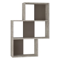 Ada Home Decor Furniture 25" 3 Tier Light Mocha Wetzel Modern Wall Shelf