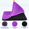 thumbnail image 4 of Extra large gel cushion suitable for long sitting, breathable honeycomb pressure relief cushion suitable for office chairs, cars, and wheelchairs (extra large - light purple - 01), 4 of 4