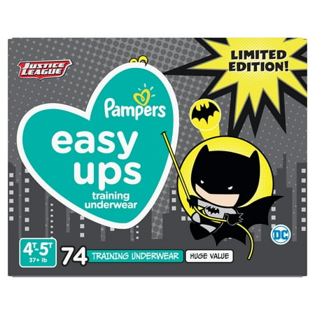 Pampers Easy Ups Justice League Training Underwear Boys Size 6 4T-5T 74 (Best Training For Hiking)