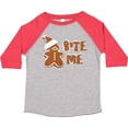 thumbnail image 3 of Inktastic Bite Me Gingerbread Boys or Girls Toddler T-Shirt, 3 of 5