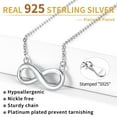thumbnail image 6 of ChicSilver Dainty Infinity Necklace for Women, 925 Sterling Silver Necklaces Pendants Simple Jewelry Gift for Her, 6 of 8