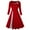 Wine, variant on TAGOLD Womens Summer Dress,Fashion Casual Round-Neck Patchwork Three Quarter Sleeves Printed Dress Women's Dresses
