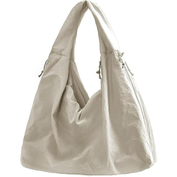 Kwuty Large Nylon Hobo Bag Women Crescent Shoulder Bag Vintage Tote Bag Casual Shopper Handbag for Women