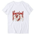 thumbnail image 1 of Shorts pour Femmes, T-Shirt Imprimé Col Rond Décontracté pour Femmes Blouse à Manches Courtes Ample, 1 of 3