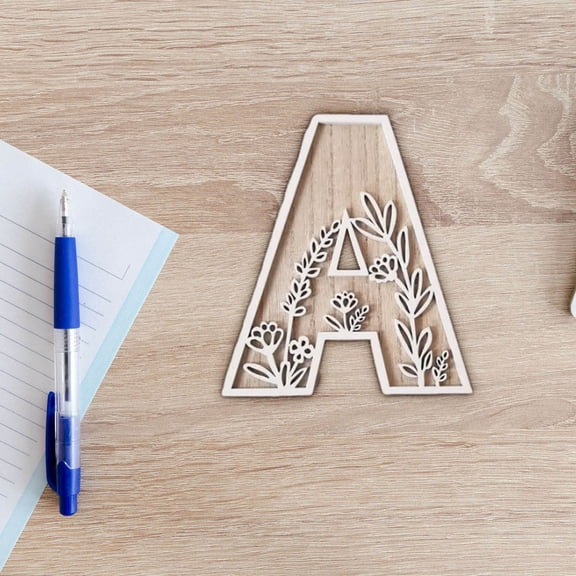 karymi Wood Flower Decoration Carved Letter Crafts Decoration Home Kitchen Wedding Wall Decoration Pendant Gifts for Mom