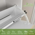 thumbnail image 4 of Roromall Shoe Storage Cabinet with 3 Flip Drawers, Farmhouse Fluted Shoe Organizer with Metal Legs, Freestanding Hidden Slim Narrow Shoe Rack for Entryway, Foyer, Hallway, 4 of 9