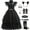 Dress Set, variant on Lstmmwd Black Dress Up  Addams Costume for Girls Birthday Party Halloween Cosplay Outfit with Accessories 3-12Y