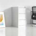 thumbnail image 4 of 3 Drawer File Cabinet with Lock,Large Metal Vertical File Cabinets for Home Office, Heavy Duty Steel Lockable Filing Storage Cabinet for Letter/Legal/A4/F4 Size File, 4 of 7