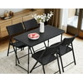 thumbnail image 3 of Mainstays 4 Foot Adjustable Height Folding Plastic Table, Black, 3 of 12