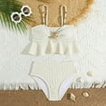 thumbnail image 5 of NIEWTR Girls Swimsuits Two Piece Bikini Sets With Chest Pad Size 6 15 Years Swimwear Beach Bathing Suit for Summer Vacation 7-8 Years White, 5 of 9