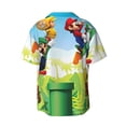 thumbnail image 6 of Lsque Mario print Men's Cuban Collar Short Sleeve Shirt Summer Beachwear Casual Button Down Fashionable Vacation Leisure Shirt-XX-Large, 6 of 7