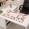thumbnail image 3 of Long Mouse Pads for Desk,Beige Baseball Elements Pattern Desk Mats on Top Of Desks, Desk Mouse Pad Extra Large with 3mm Non-Slip Base and Stitched Edge for Gaming,Office,Work,Home 31.5"x15.7", 3 of 6
