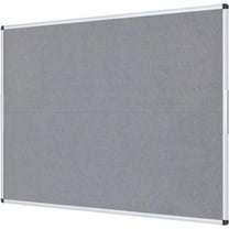 Large Fabric Bulletin Board/Foldable Notice Board Felt Gray, 60 X 48 Inches, Silver Aluminium Frame