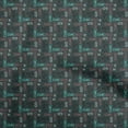 thumbnail image 1 of oneOone Rayonne Teal Vert Tissu Texte Robe Tissu Tissu Imprimé par la Cour 56 Pouces de Large, 1 of 5
