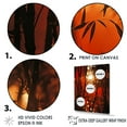 thumbnail image 3 of Designart "Sunset Amidst Bamboo" Bamboo Picture Framed Wall Decor, 3 of 5