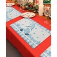 thumbnail image 4 of Christmas Placemats Set of 6 Blue Snowflake Gnome Christmas Placemats for Dining Table Buffalo Plaid Table Mat Winter Holiday Home Party Kitchen Table Decorations, 4 of 6