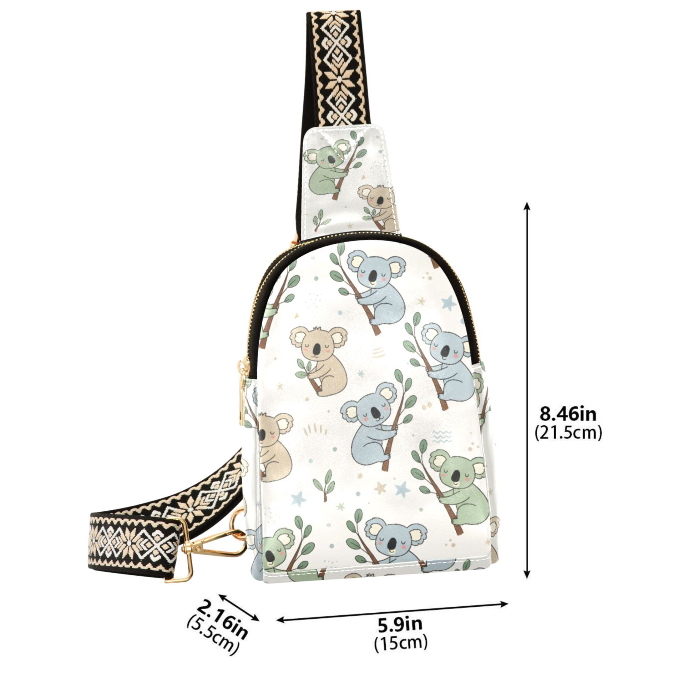 ALAZA Cute Koala Sling Bag for Women Men Waterproof Crossbody Chest Bags